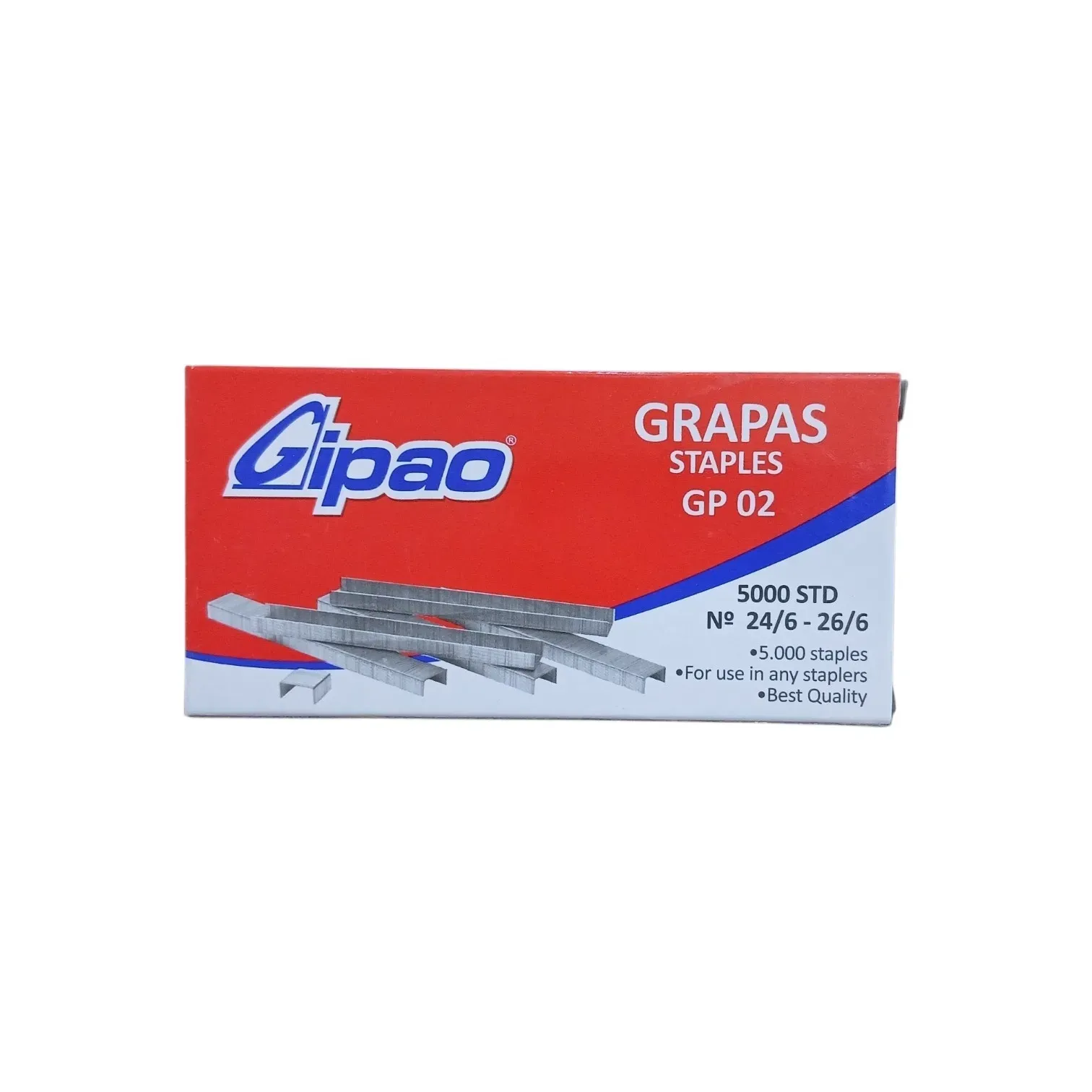 Grapas N° 24/6 - 26/6 de 5000 pcs Gipao