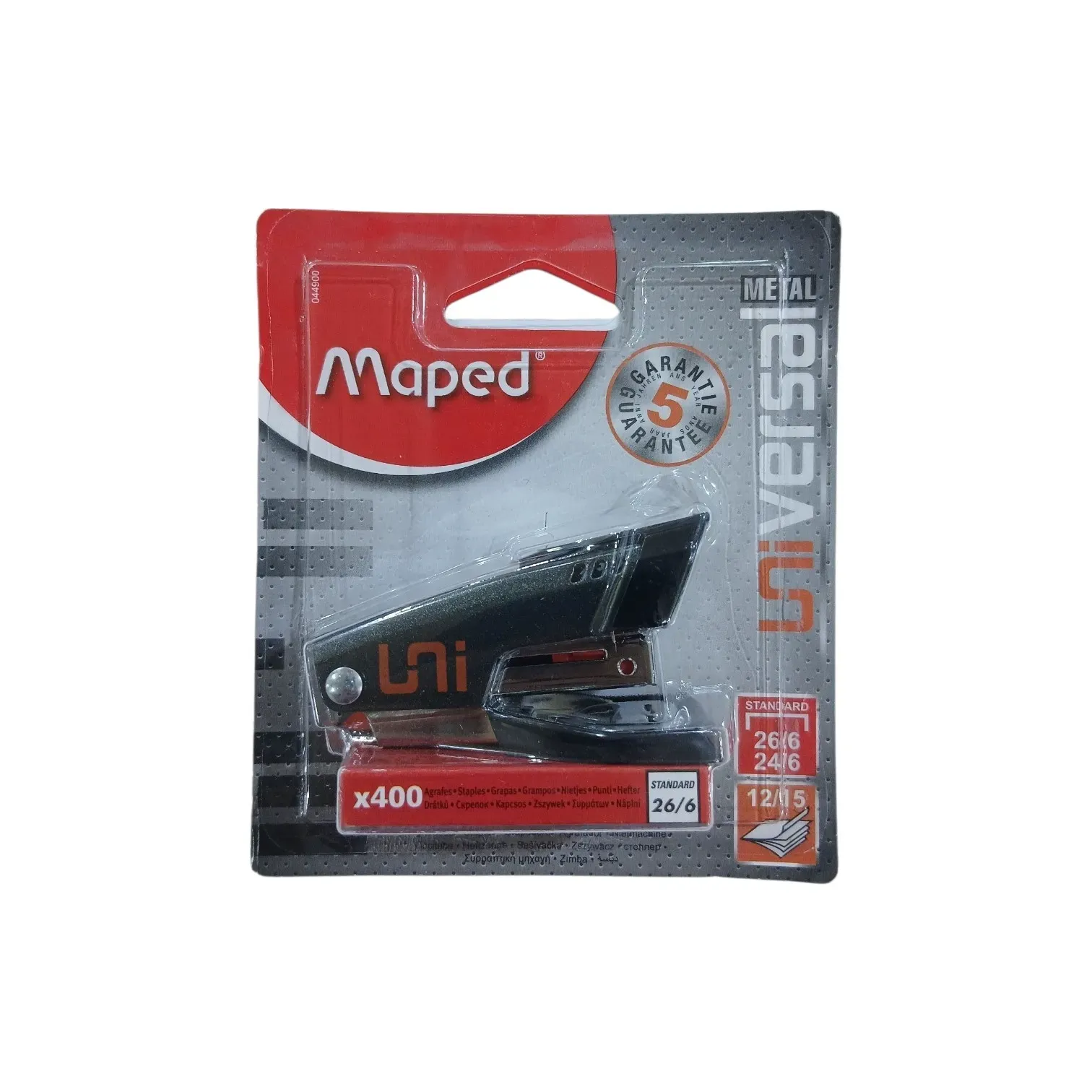Grapadora mini de metal 24/6 - 26/6 con 400unids grapas 26/6 Maped®
