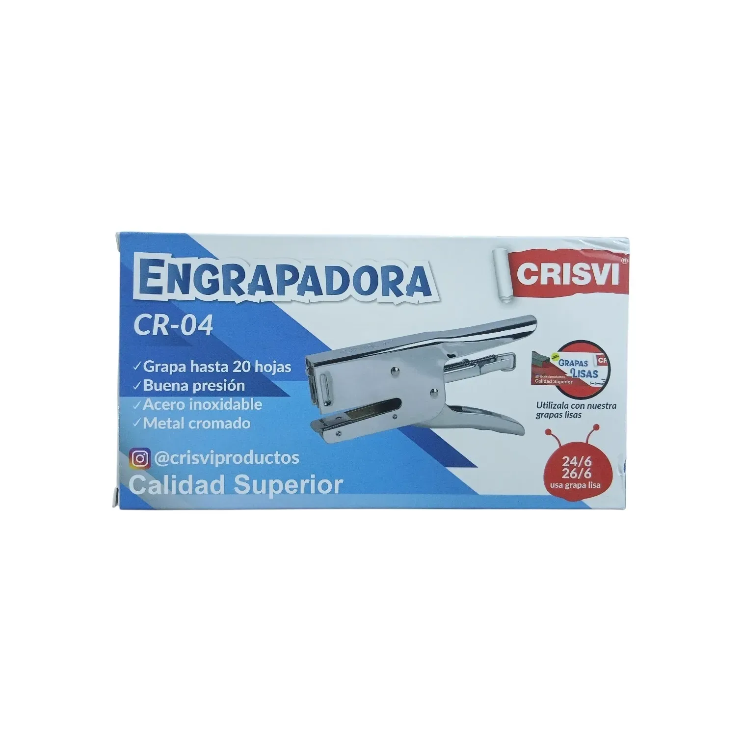 Grapadora 24/6 - 26/6 CR-04 tipo alicate Crisvi®