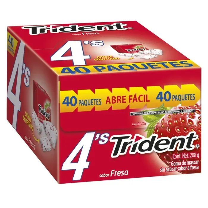 Chicle Trident sabor Fresa