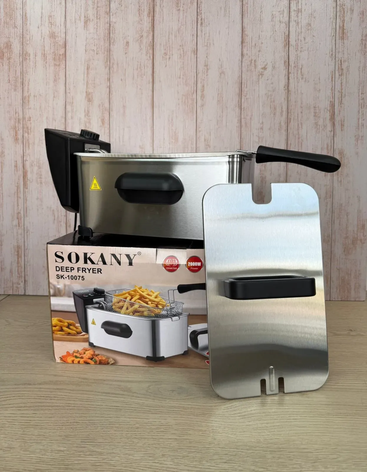 *FREIDORA ELÉCTRICA SOKANY 3L ?EN ACERO INOXIDABLE SK-10075*