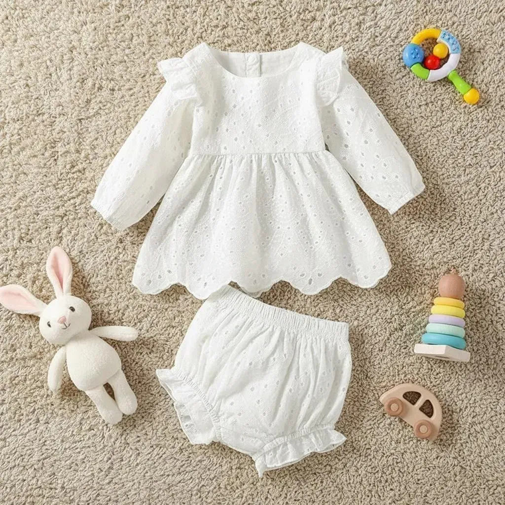 Set Vestido y Bloomer Broderie Blanche