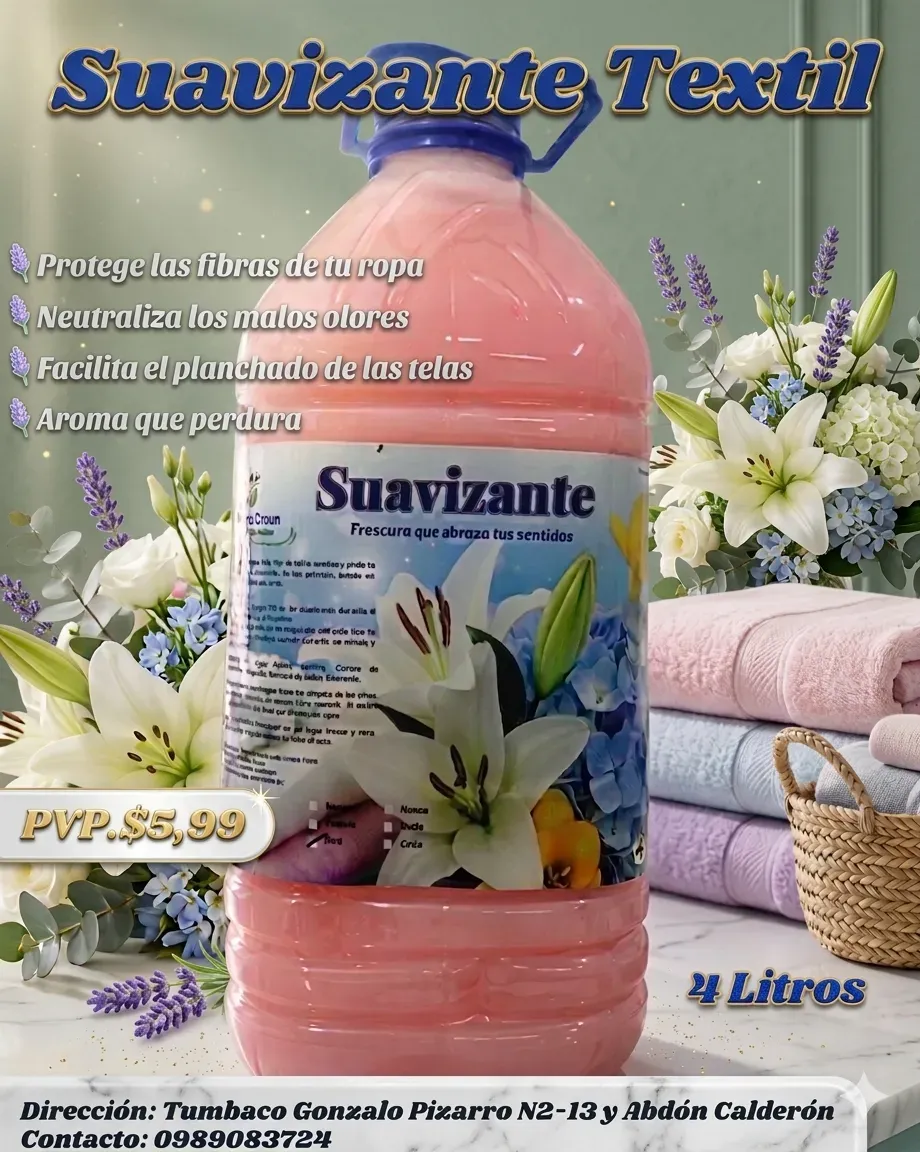 Suavizante de Telas 4 litros