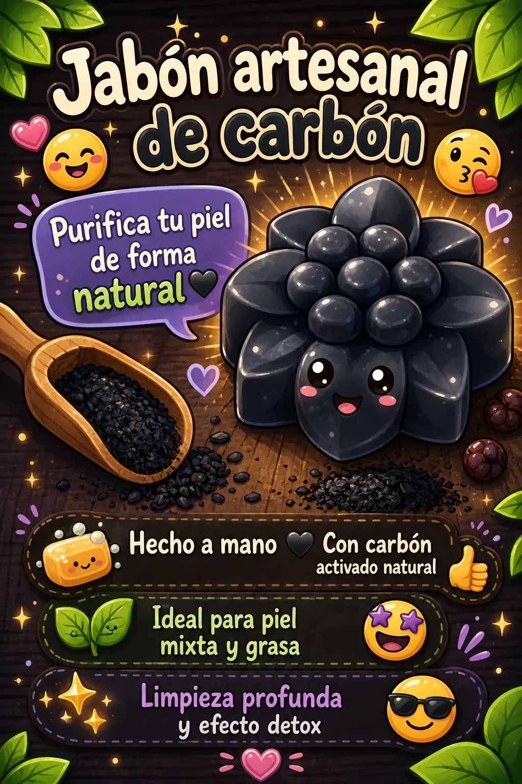 JABON ARTESANAL CARBON