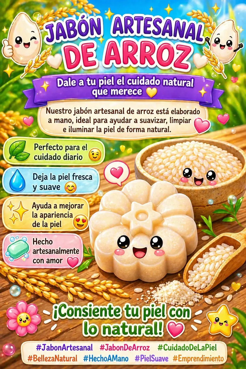 JABON ARTESANAL DE ARROZ