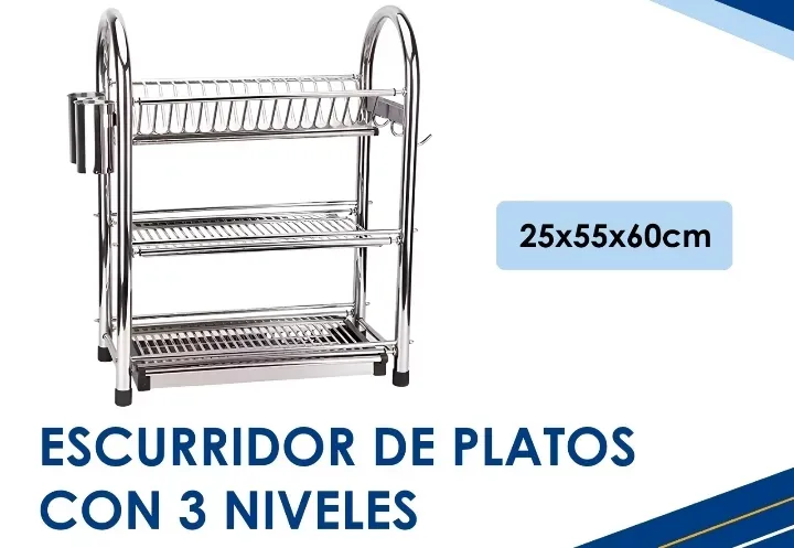 Portaplatos de Acero inox