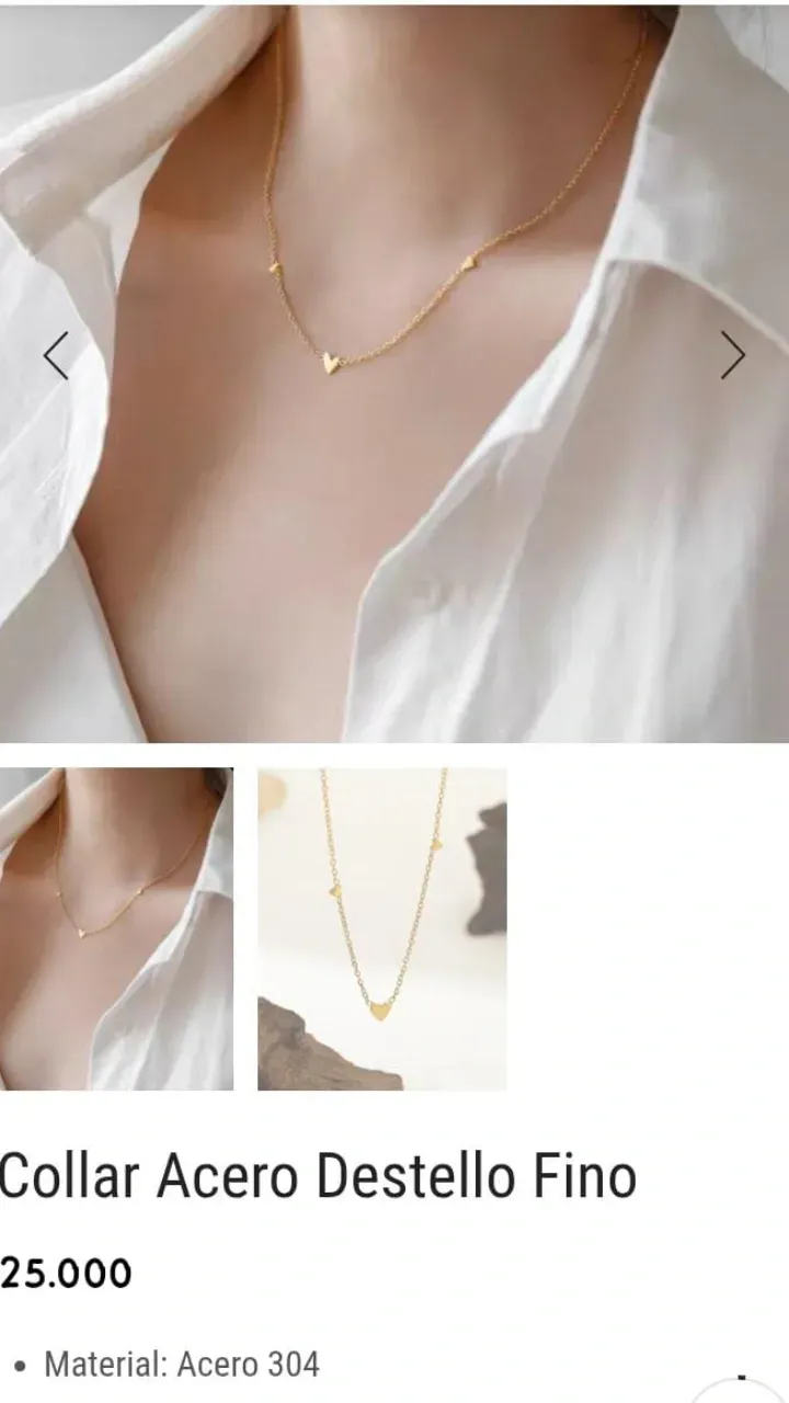 Collar Acero Destello Fino