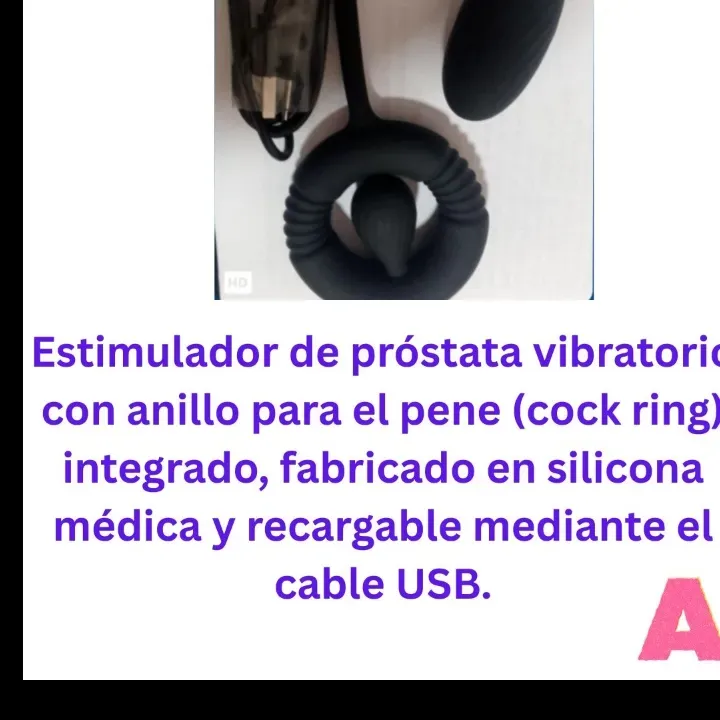 ESTIMULADOR DE PROTASTA VIBRATORIA CON ANILLO PARA EL PENE (COCK RING)