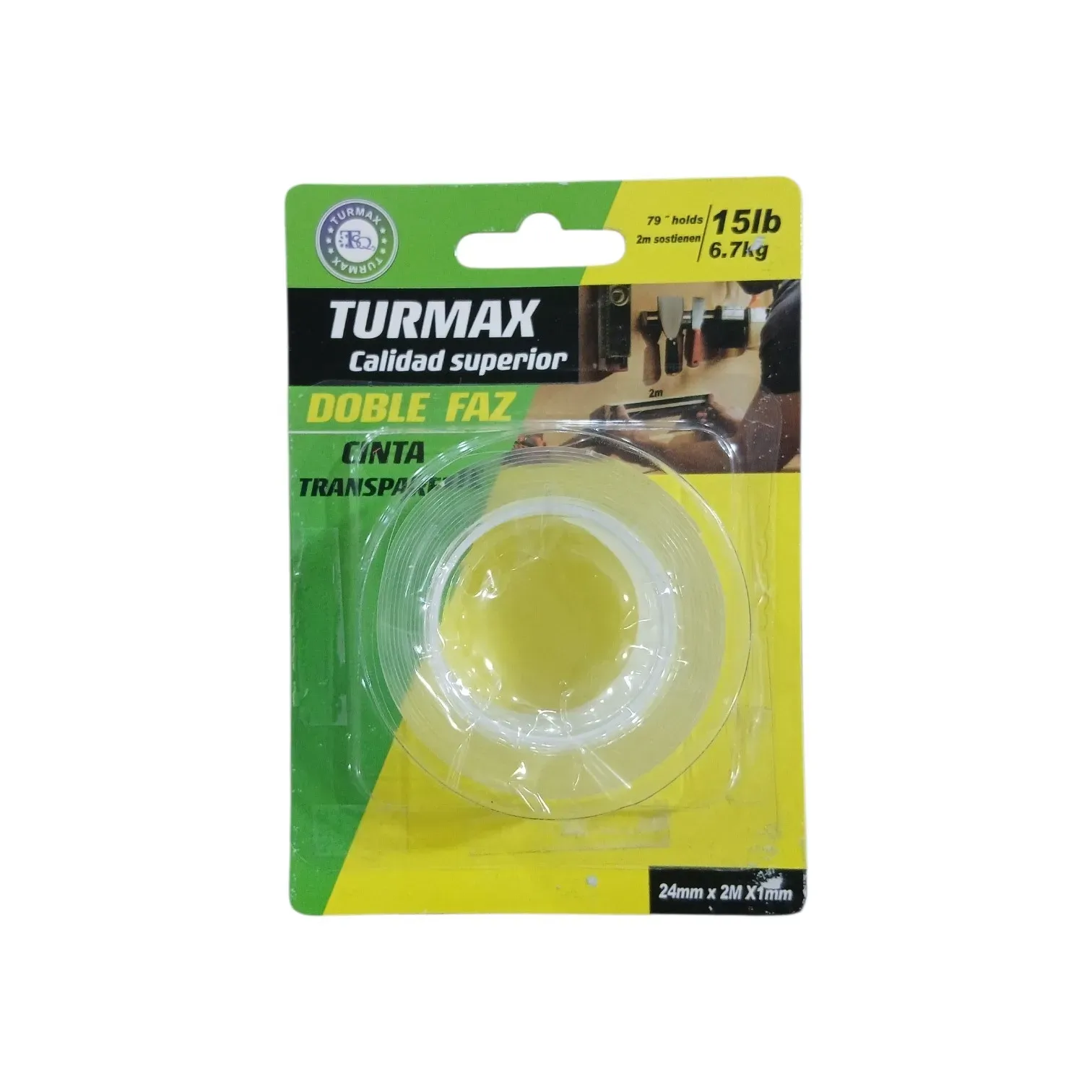 Cinta doble faz de gel de 2mts Turmax