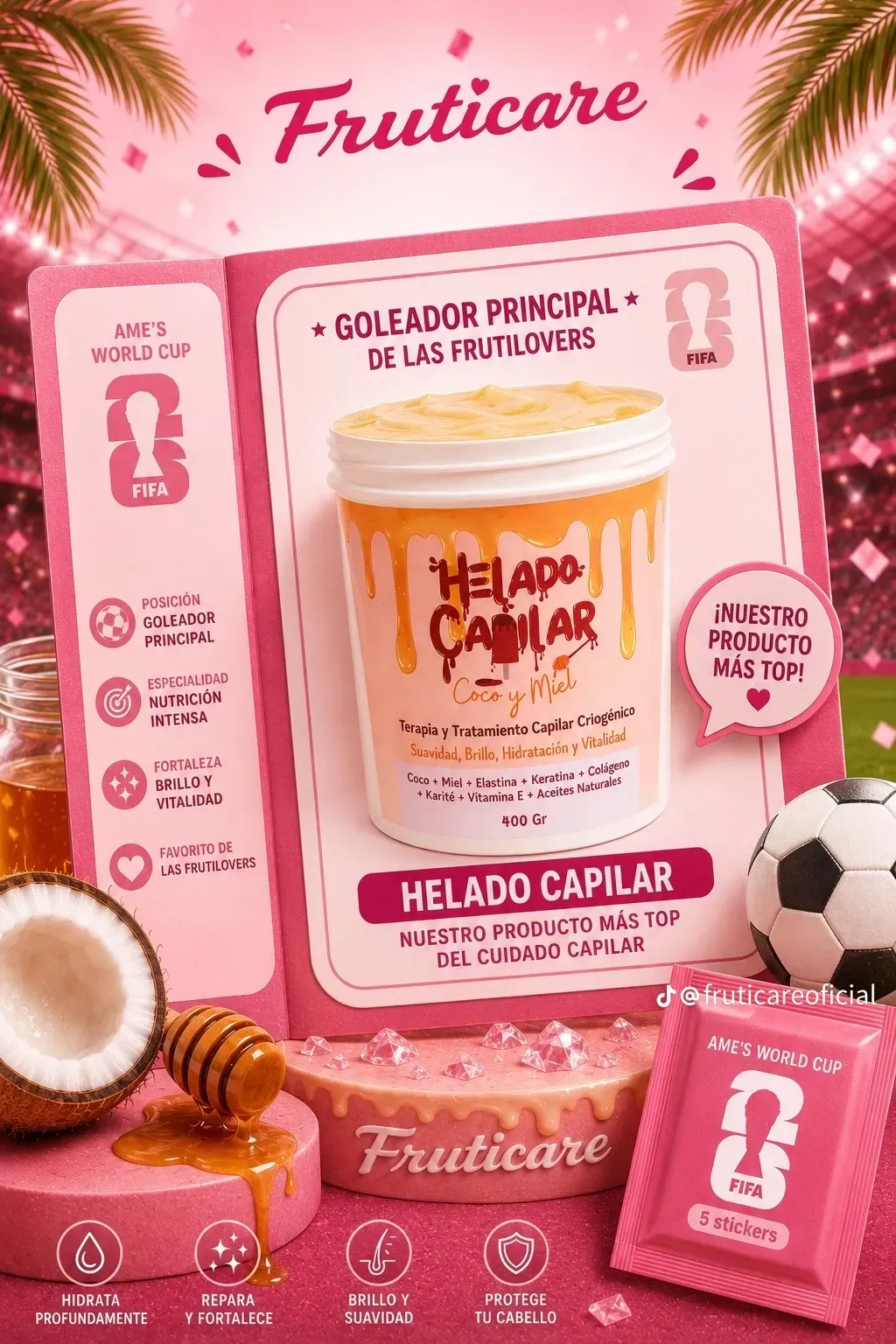 Helado capilar coco y miel