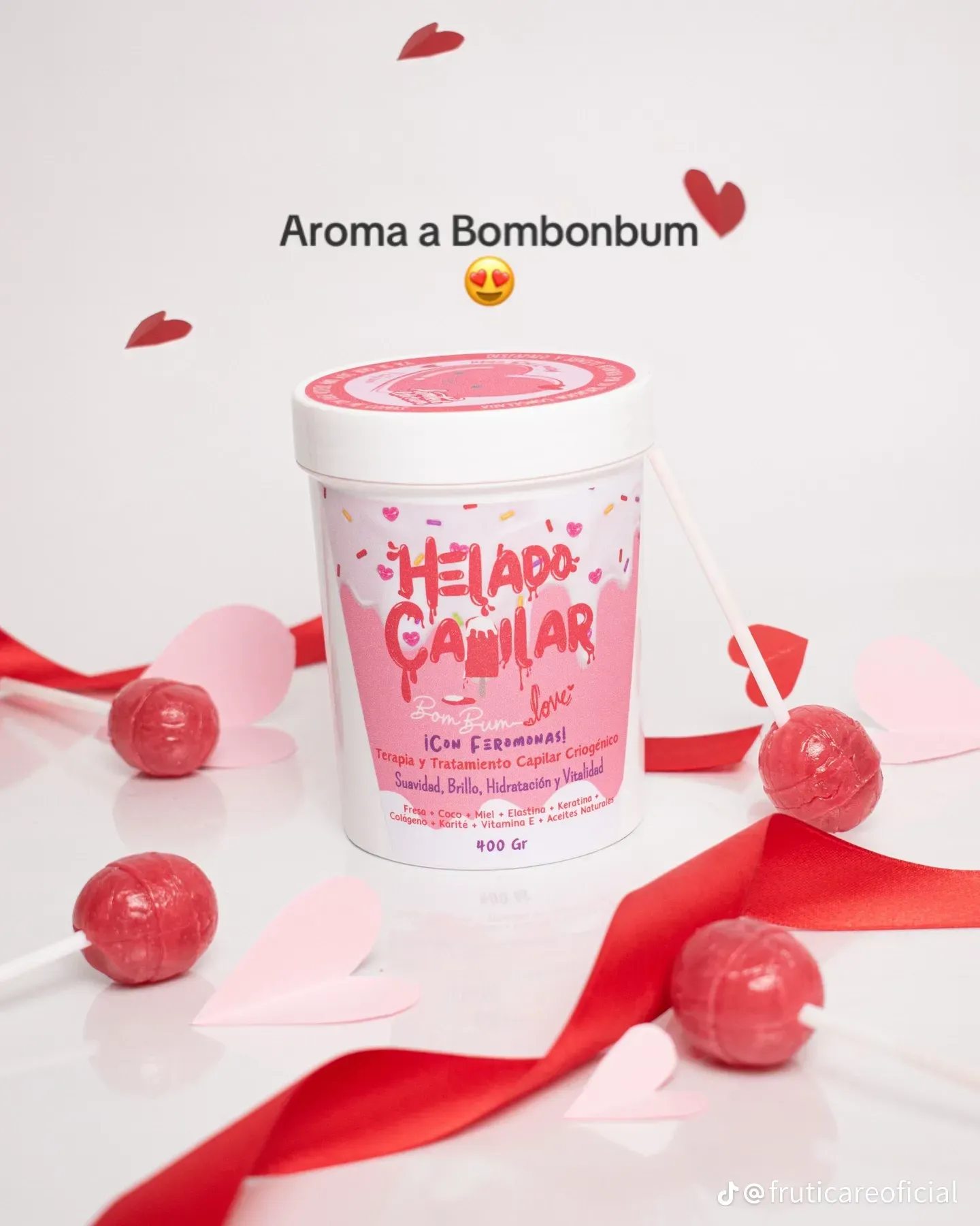 Helado capilar fresa y bombom