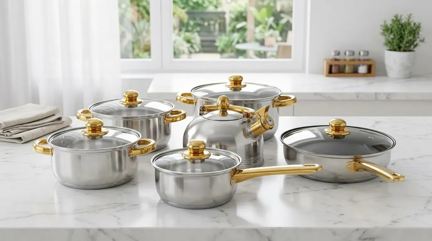 Set de Ollas en acero inoxidable de 12 Piezas! ??