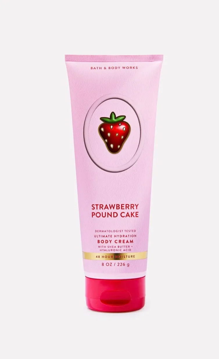 Strawberry pound cake crema
