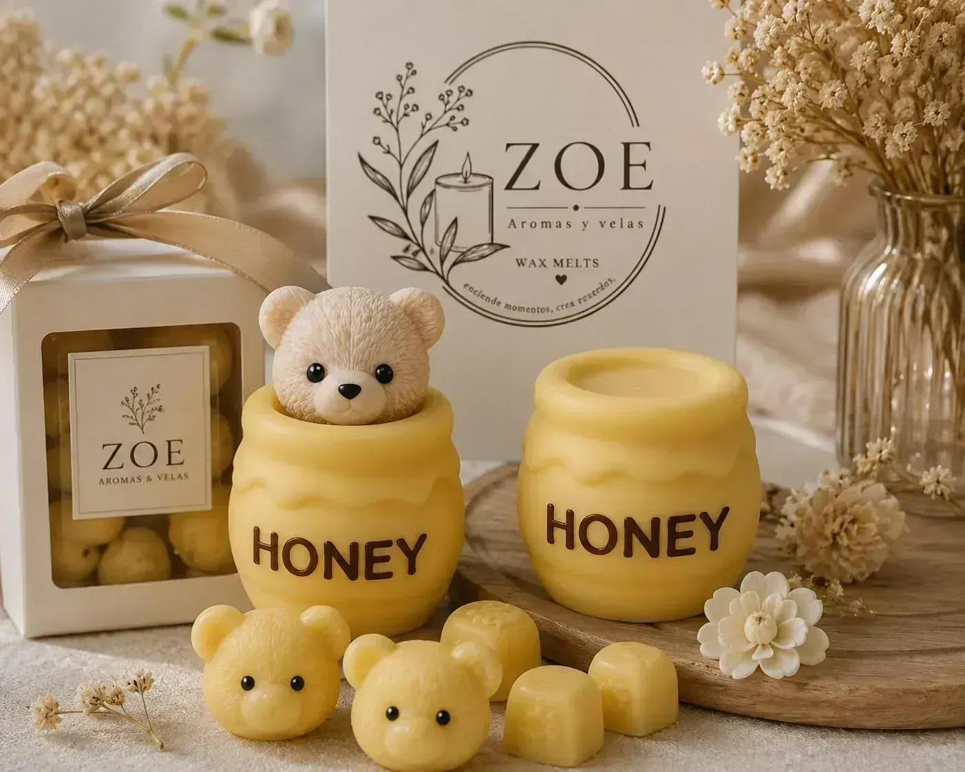 ? Honey Bear Mini – Vela Artesanal