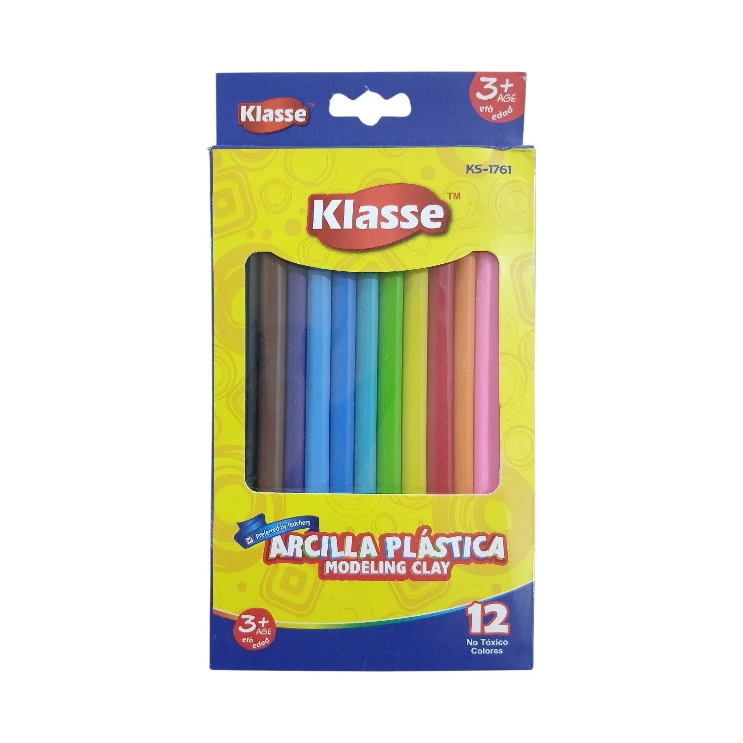 Plastilina de 12 colores largos Klasse