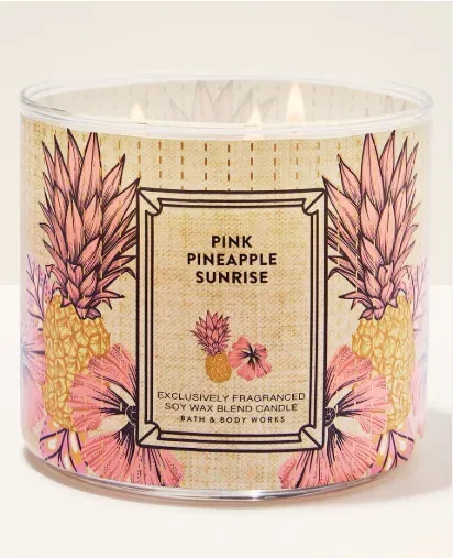 pink pineapple sunrise vela 3 mechas