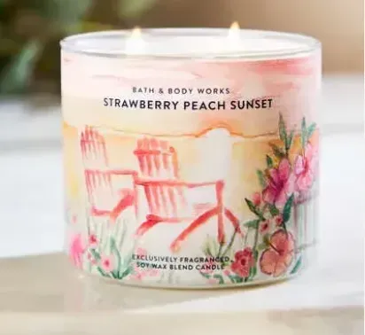 strawberry peach sunset vela 3 mechas