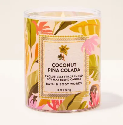 coconut piña colada vela 1 mecha