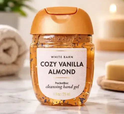 cozy vanilla almond alcohol gel