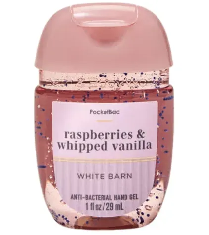 Raspberry & whipped vanilla alcohol gel