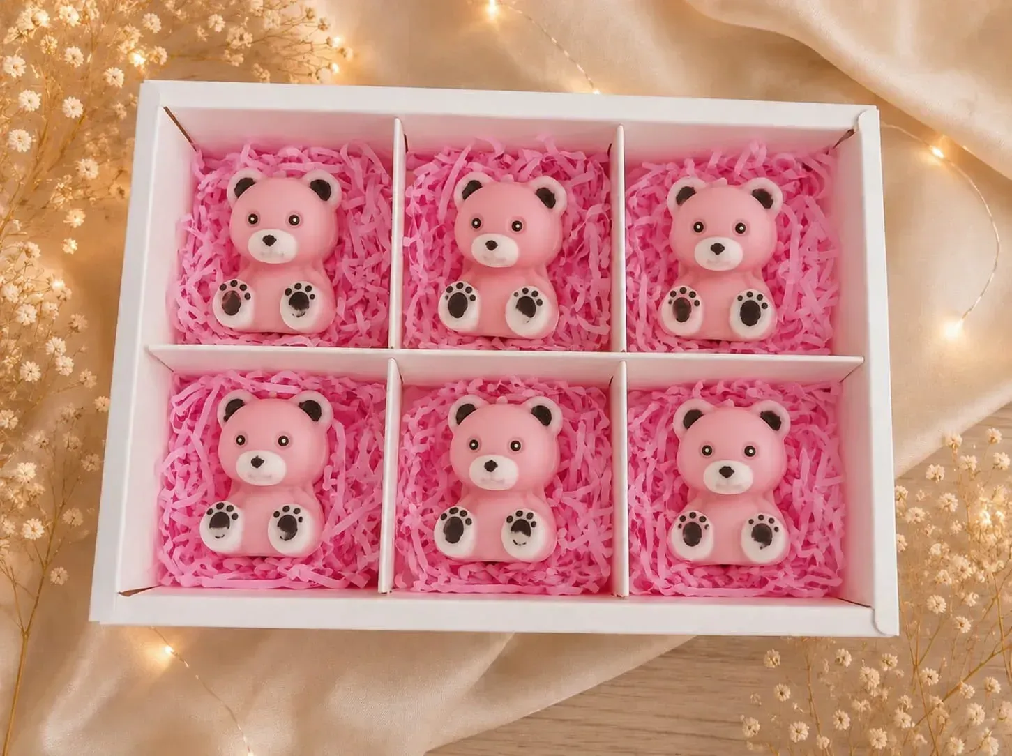Caja Premium de 6 Ositos – Velas Artesanales