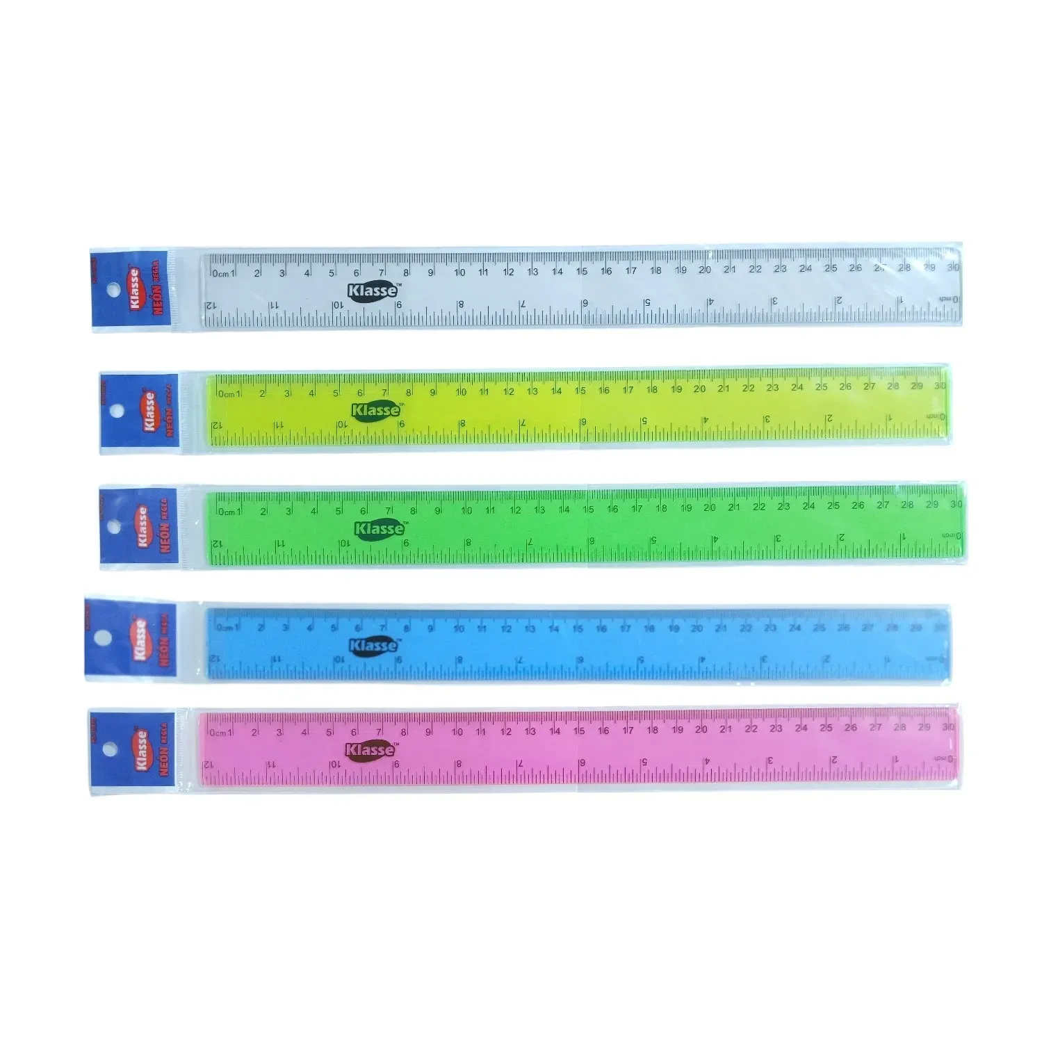 Regla neón de 30cm Klasse