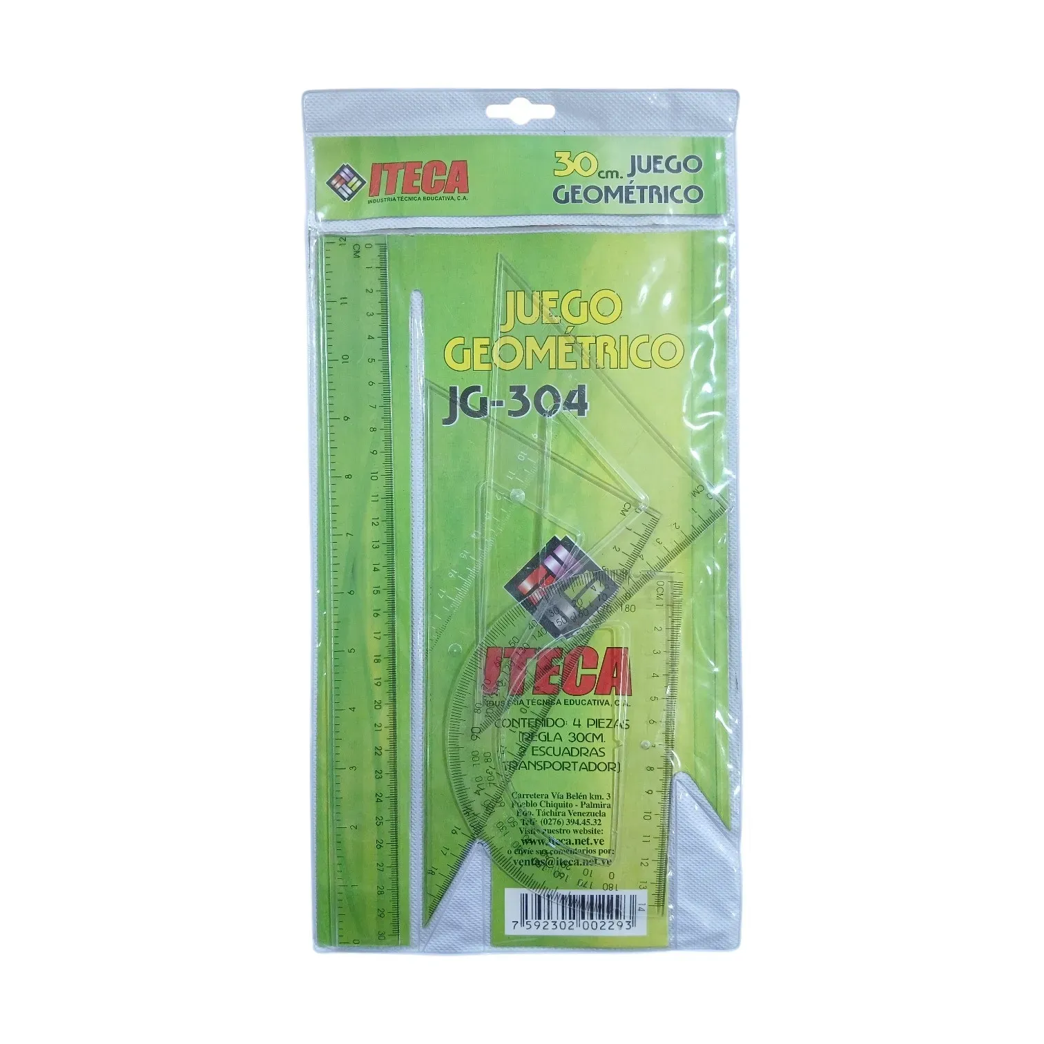 Juego geométrico de 30cm de 4 pcs Iteca