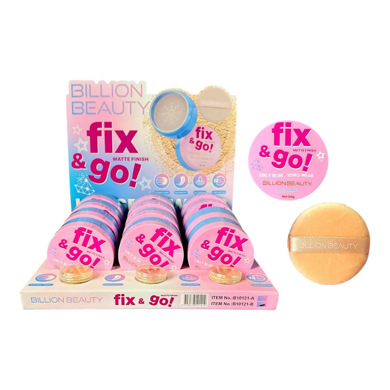POLVO SUELTO FIX & GO 20G BILLION BEAUTY