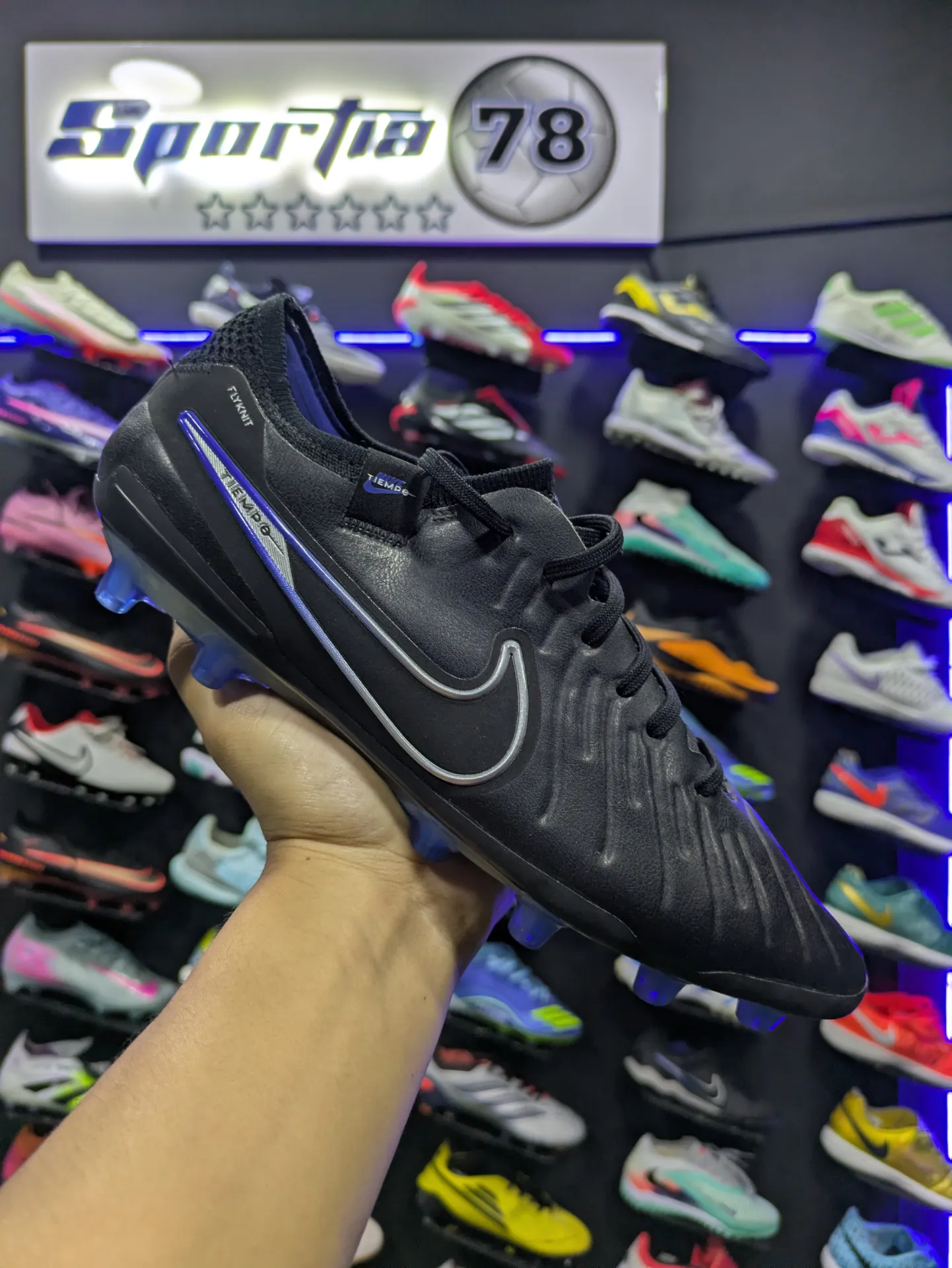 Nike Tiempo AG / Negro-Azul