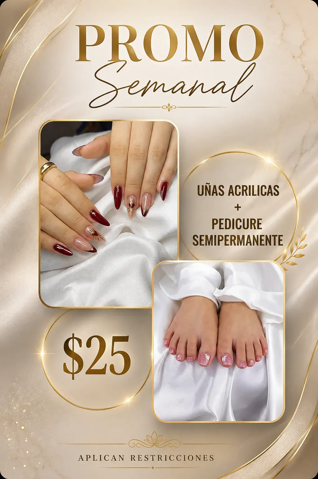 Acrilicas + Pedicure