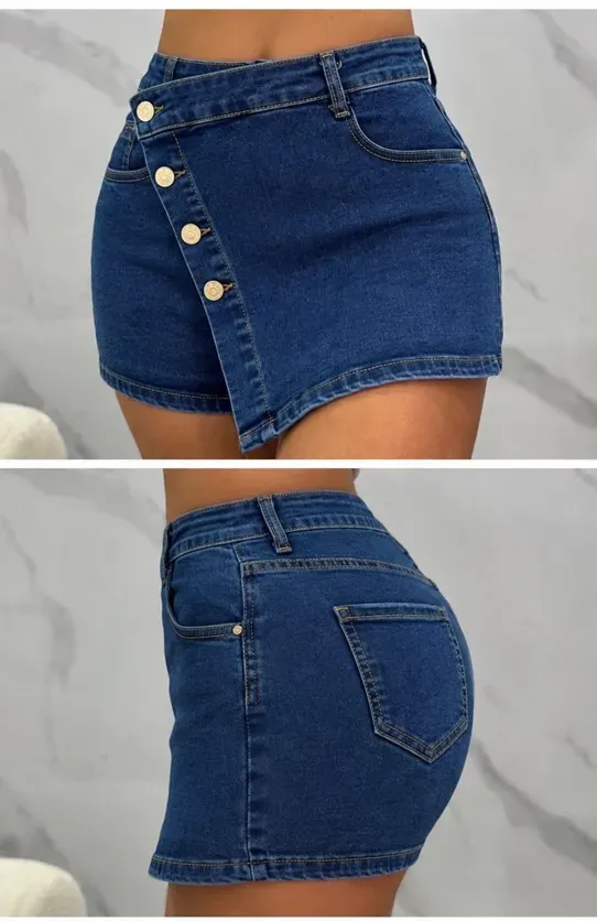Falda short en Jean licrada