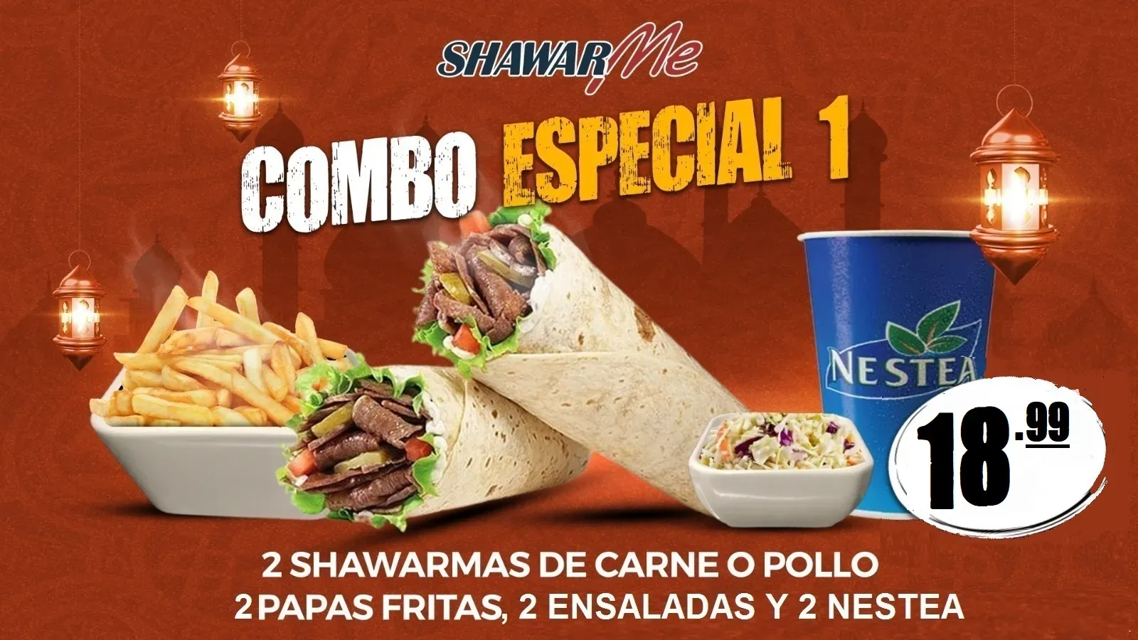 COMBO ESPECIAL 2 SHAWARMAS