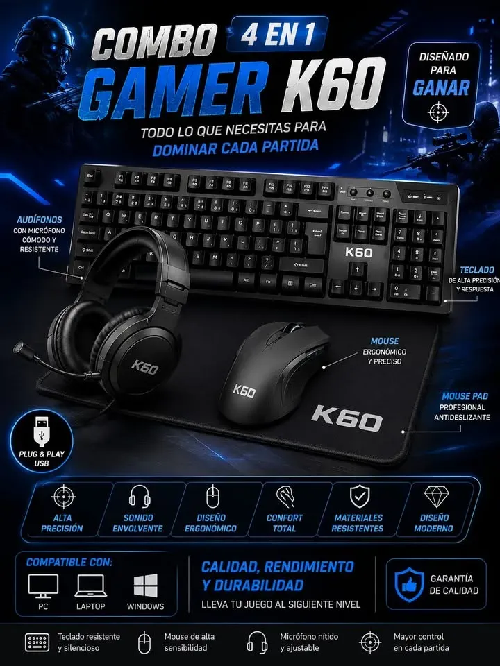 combo gamer 4 en 1