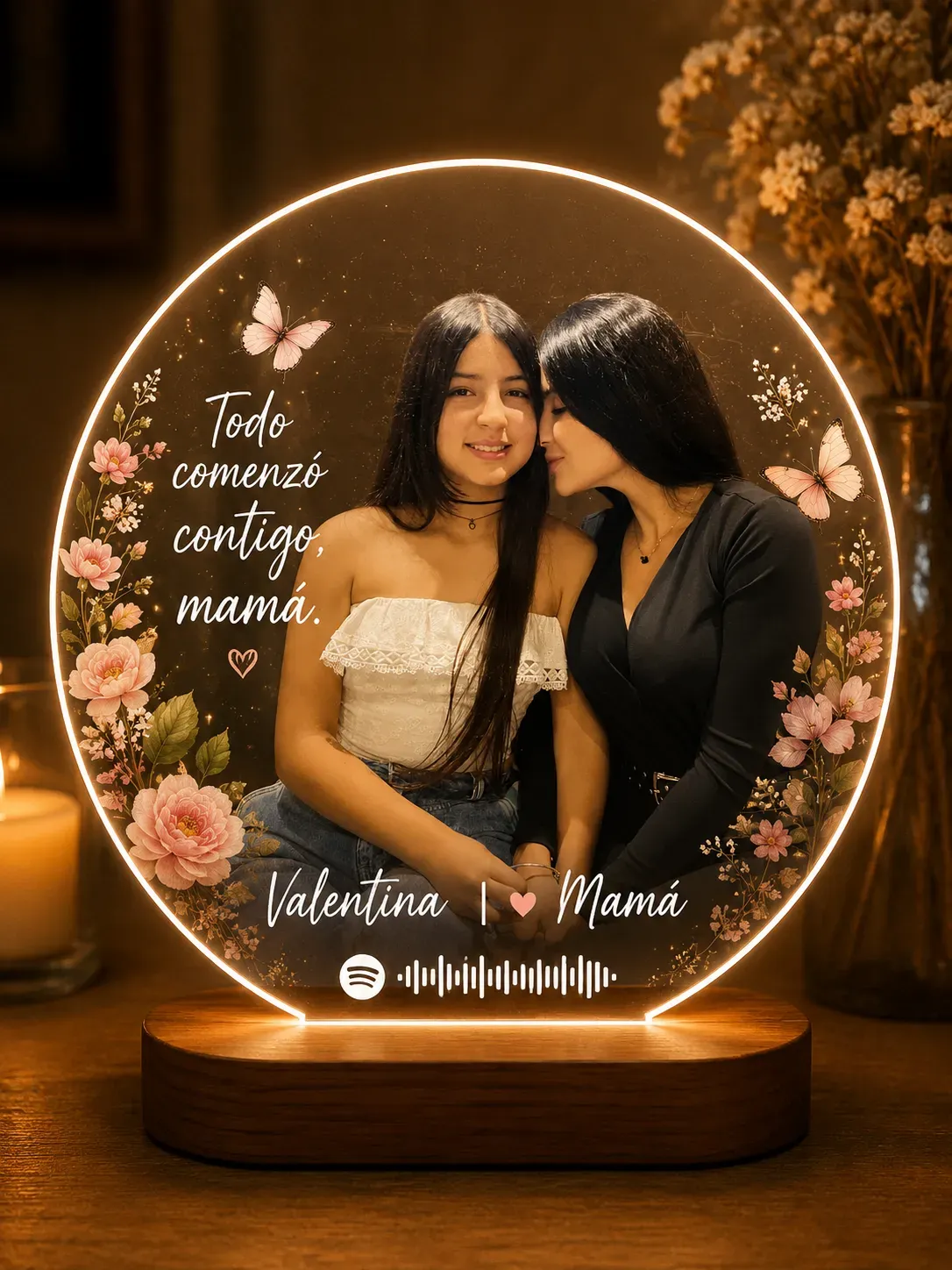 Lampara personalizada dia de las madres