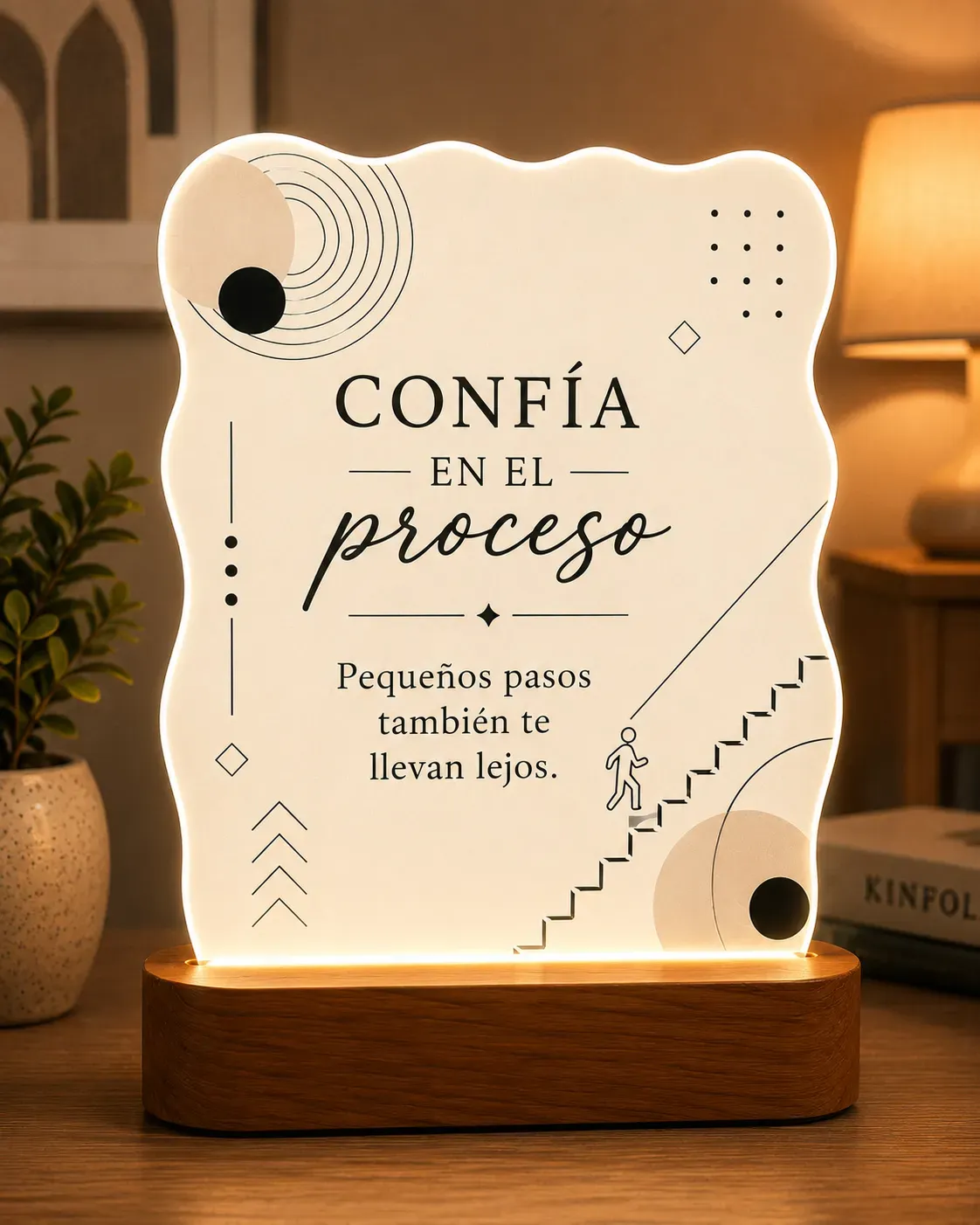 lampara personalizada frases