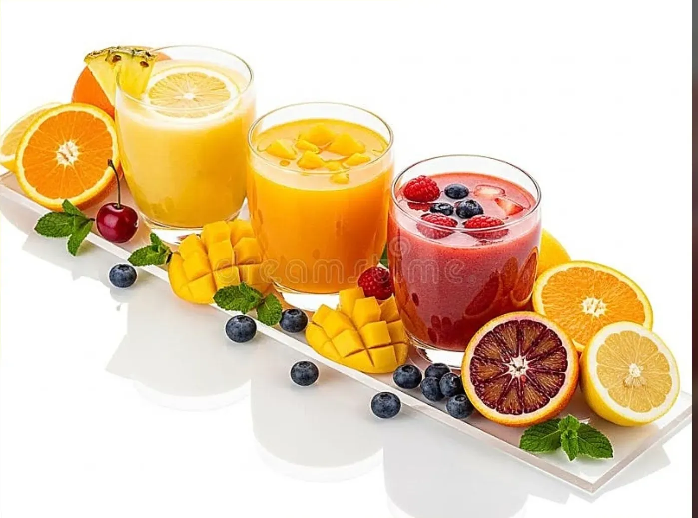 Jugo de fruta de estación