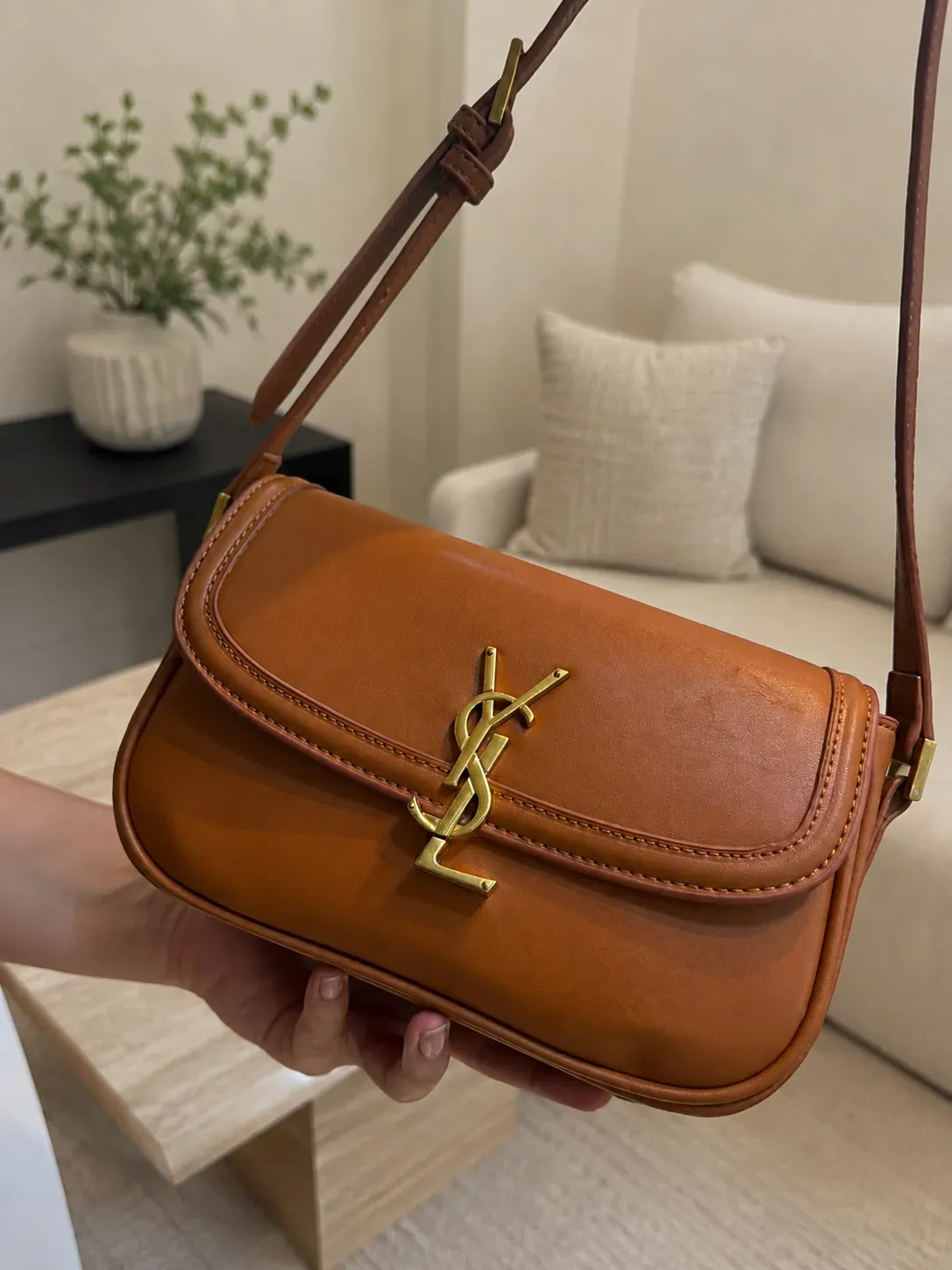 Bolso Shoulder Bag YSL Efecto Cuero