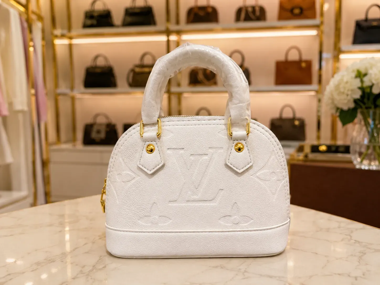Bolso Louis Vuitton Alma Efecto Cuero