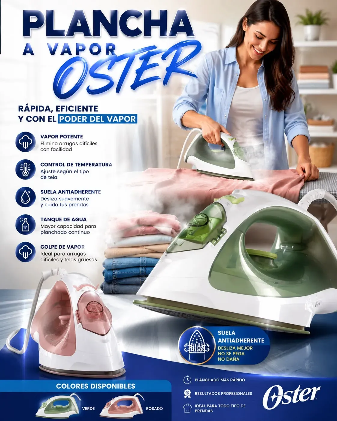 PLANCHA VAPOR OSTER