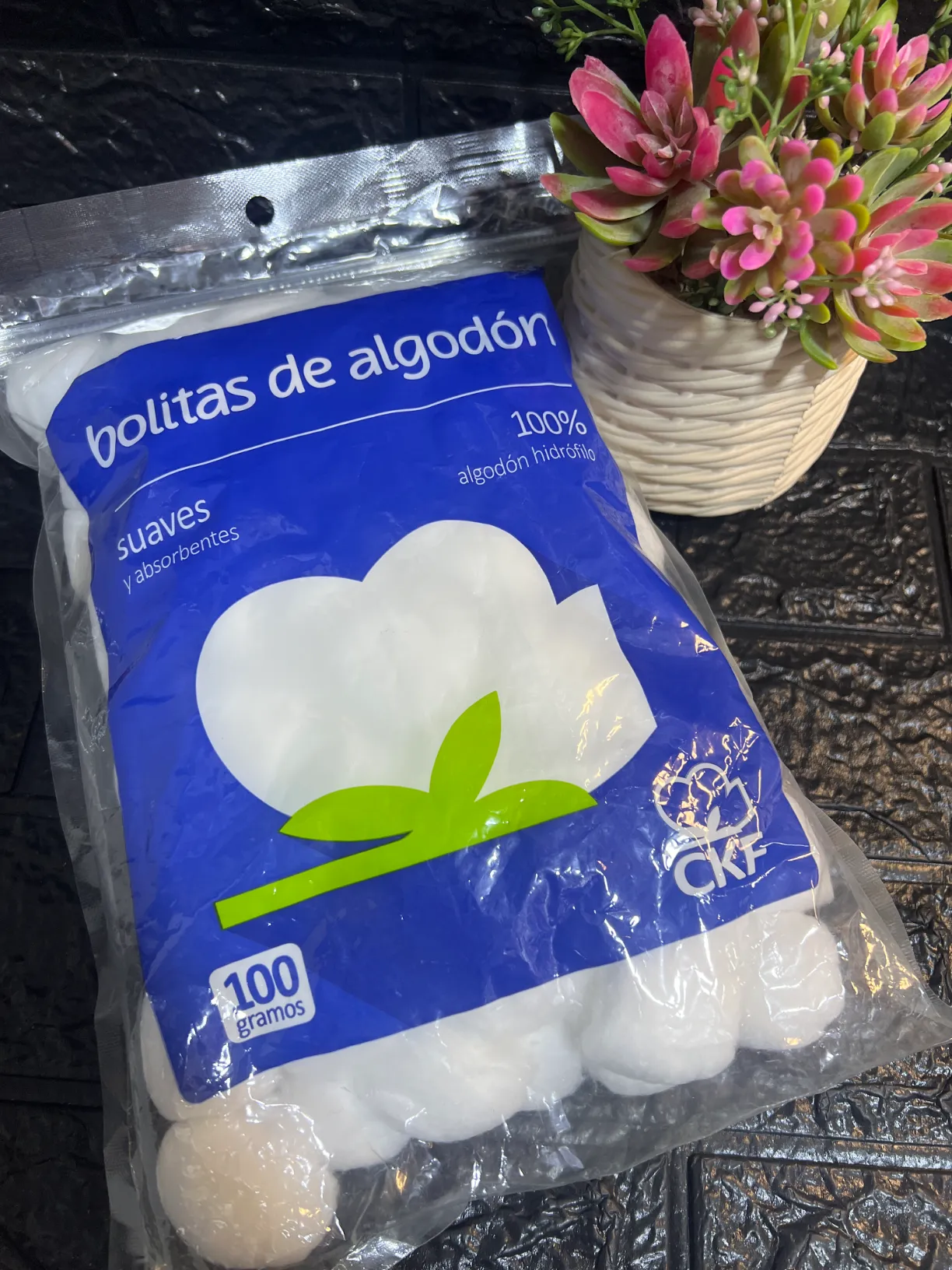 Algodón en bolita 100gramos
