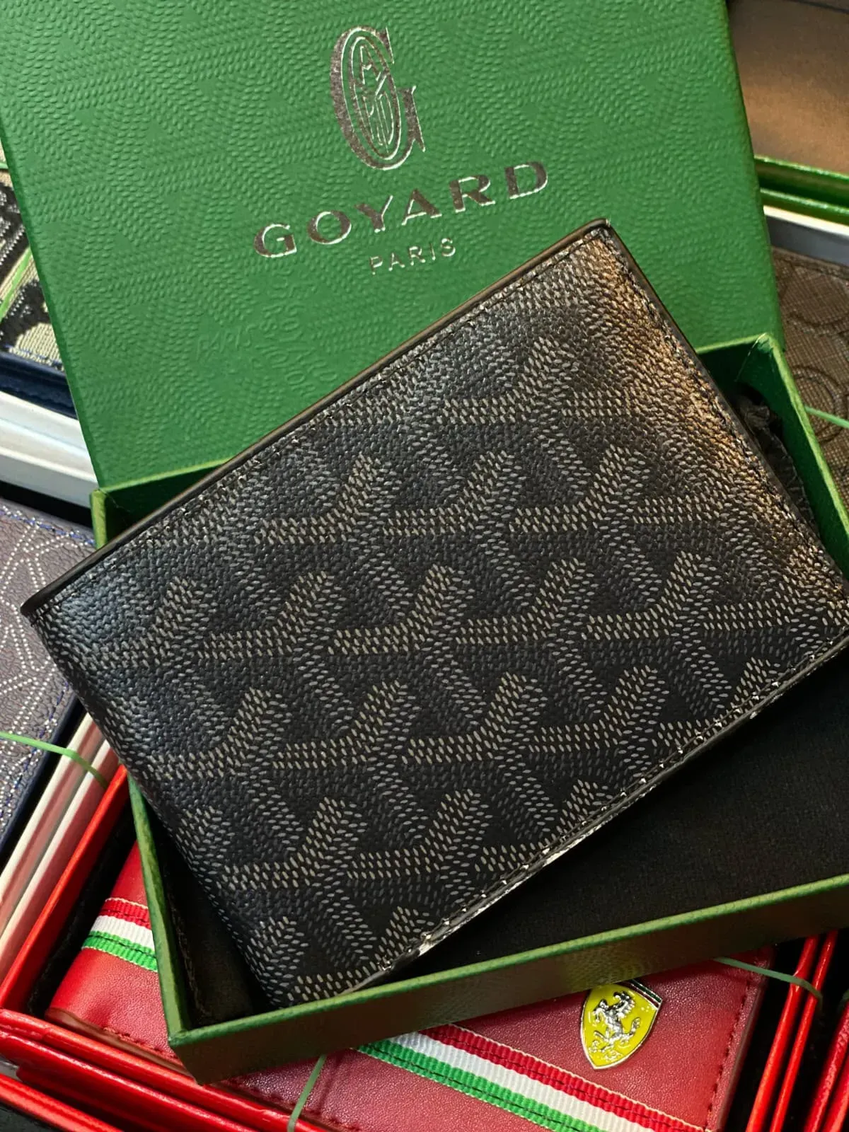 Billetera Goyard Negra con Monograma