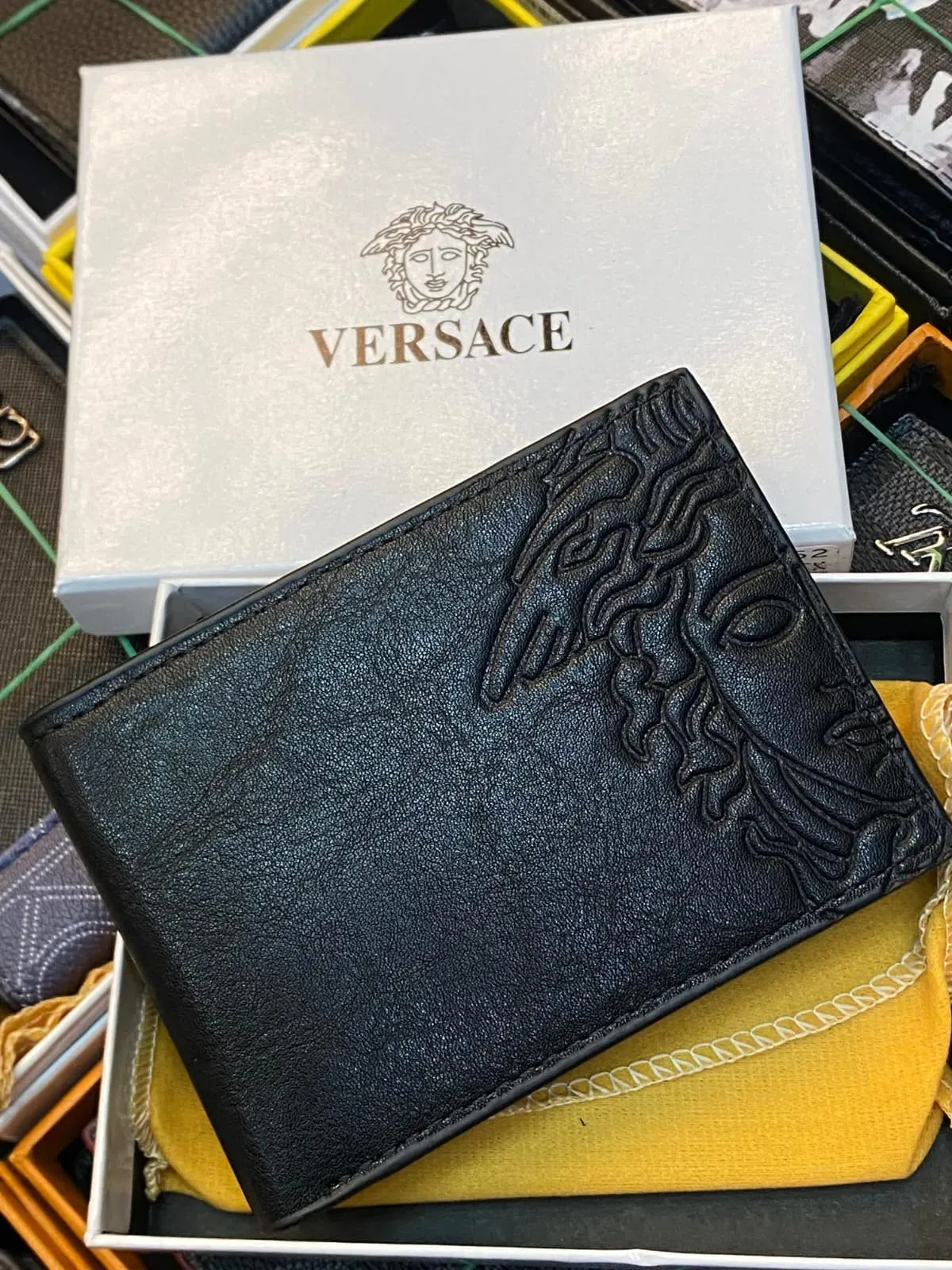 Billetera Versace Negra Medusa