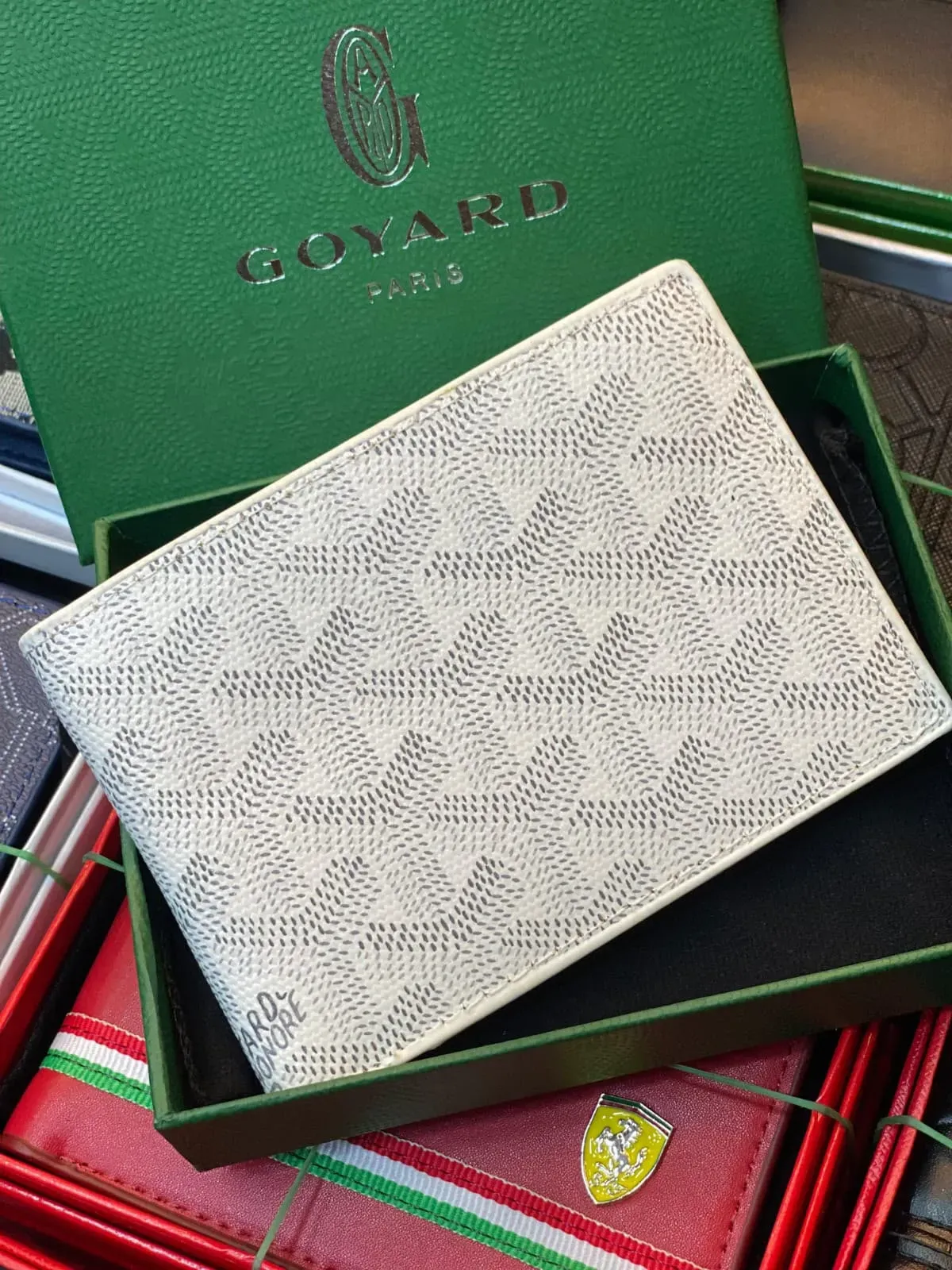Billetera Goyard Saint Louis Blanca