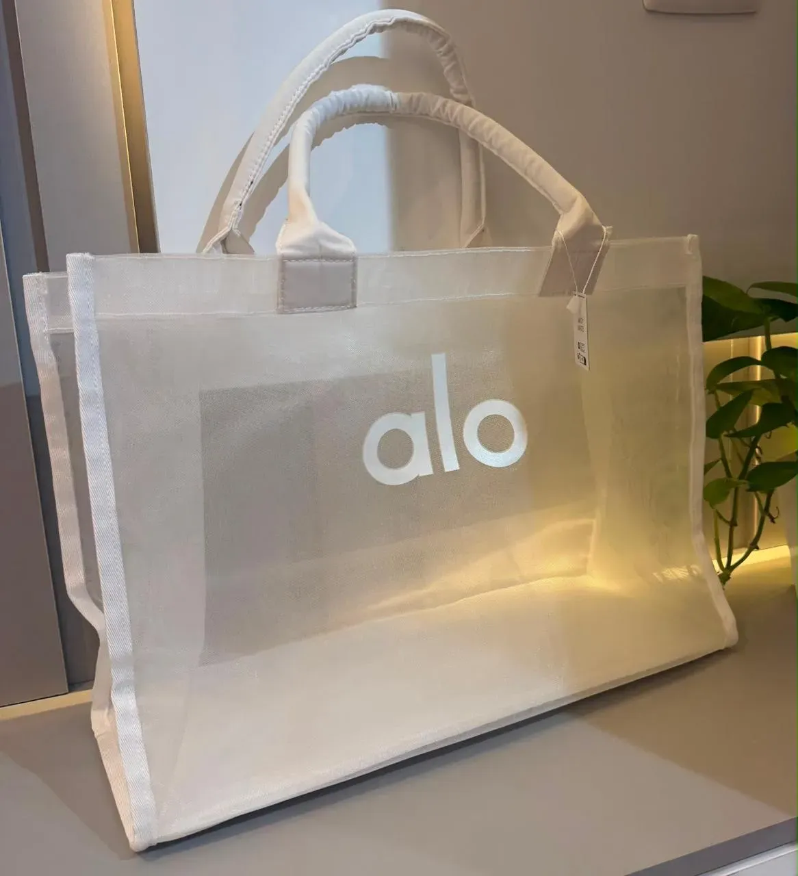 Bolso ALO Tote Mesh Blanco