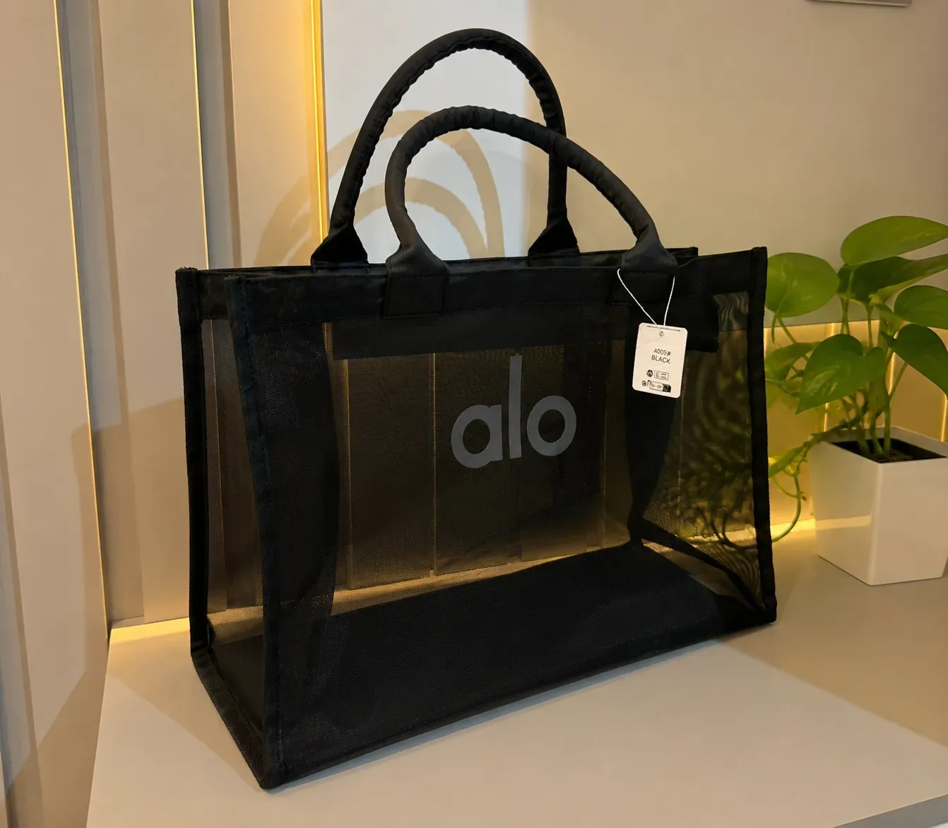 Bolso ALO Tote Mesh Negro