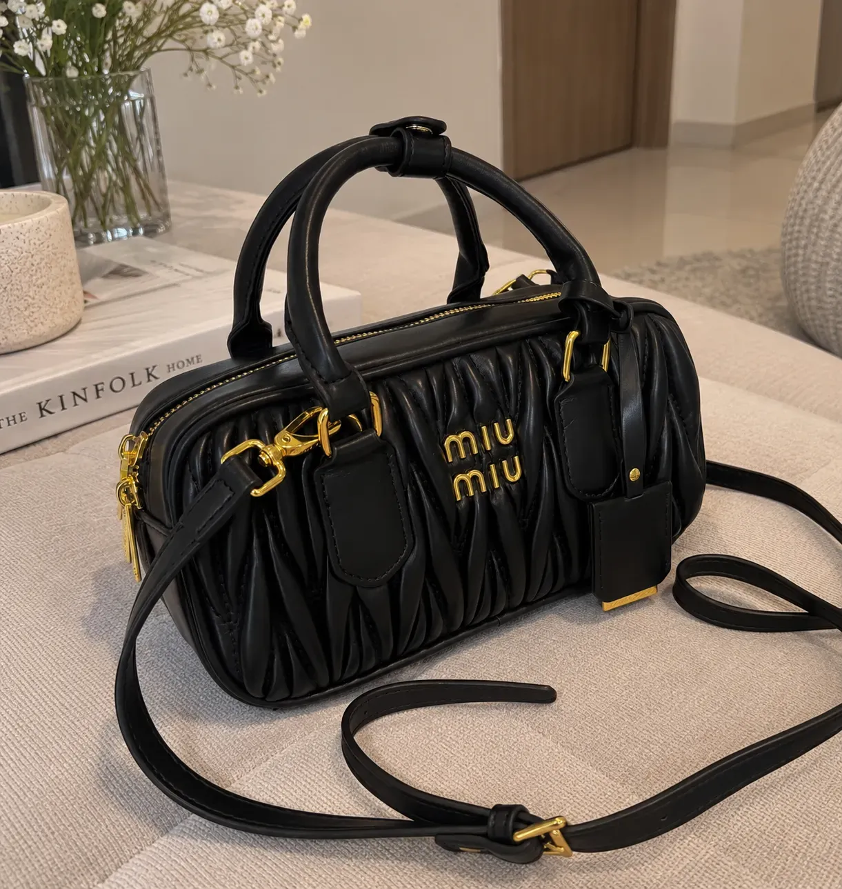 Bolso Miu Miu Matelassé Negro