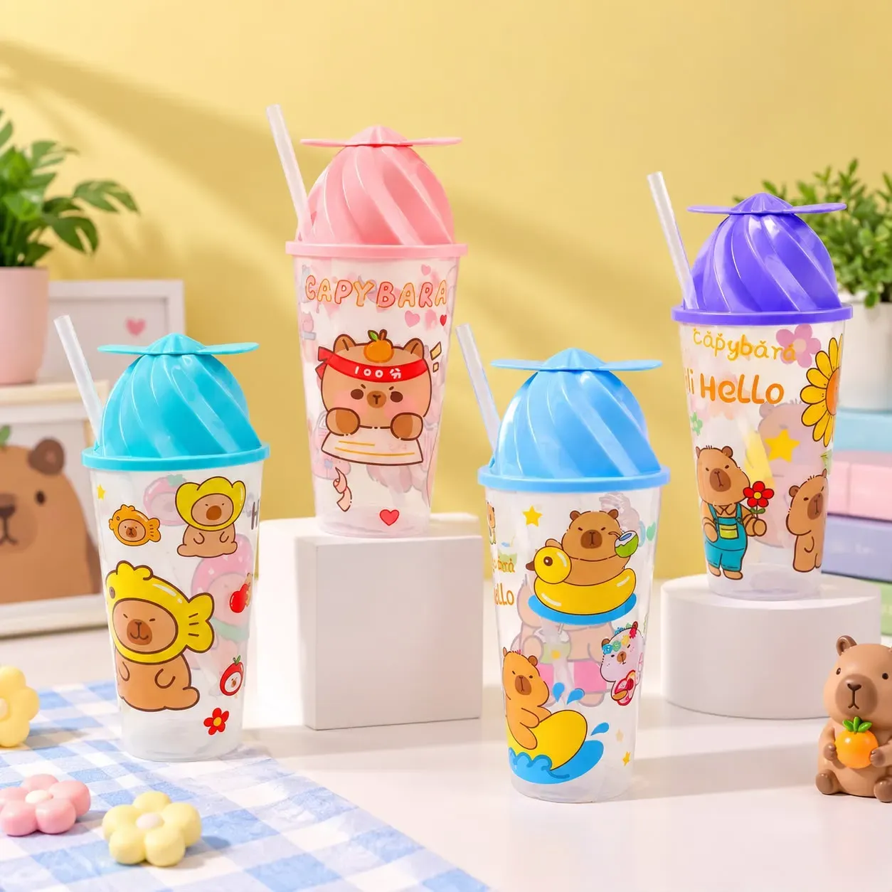 Vaso pitillo capybara