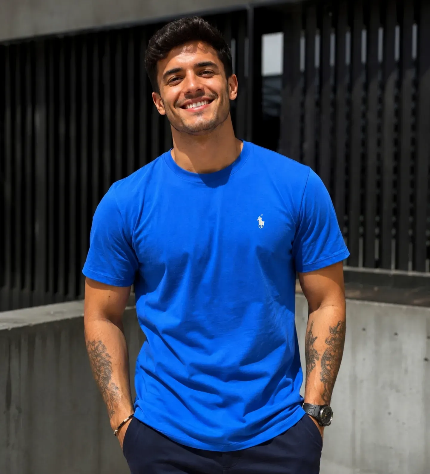 CAMISETA AZUL REY CABALLERO