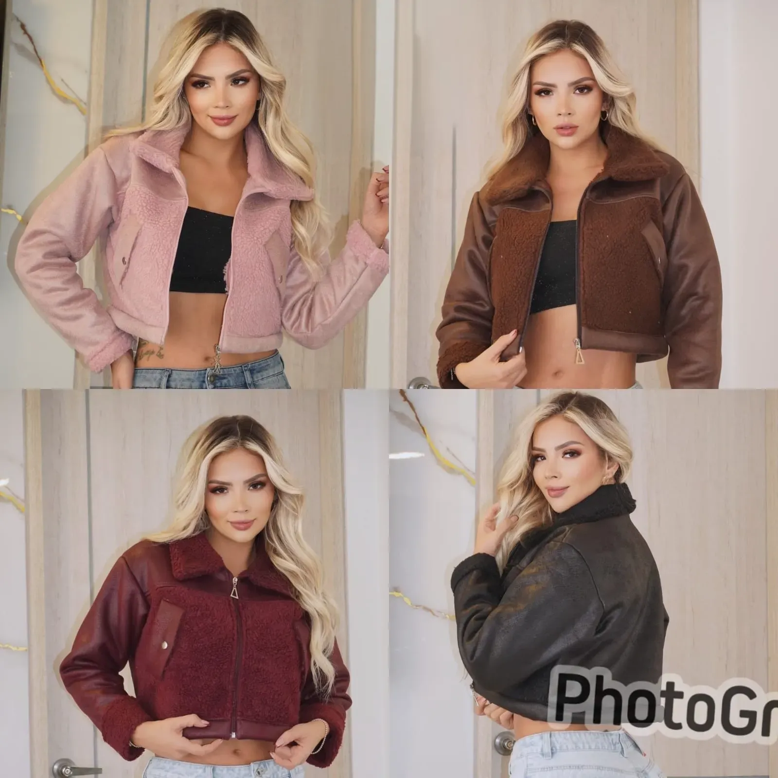 Chaqueta cuerina ovejera