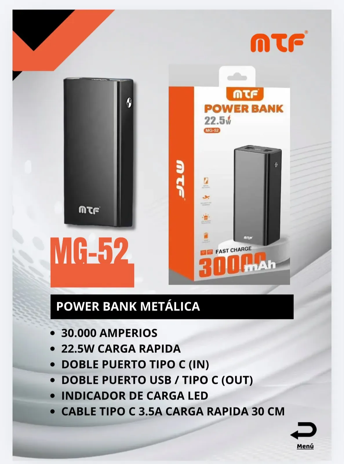 POWER BANK 30.000 MAH MG-52